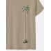 Men's Coconut Tree Cozy Casual Short Sleeve T-Shirt