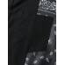 Mens Monochrome Paisley Scarf Print Stitching Cotton Short Sleeve Shirts